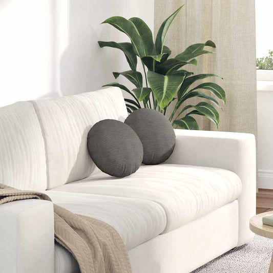 Zitkussens 2 stuks Lichtgrijs Ø 30 x 13 cm Cordstof is nu te koop bij PeponiXL, paradijselijk wonen!