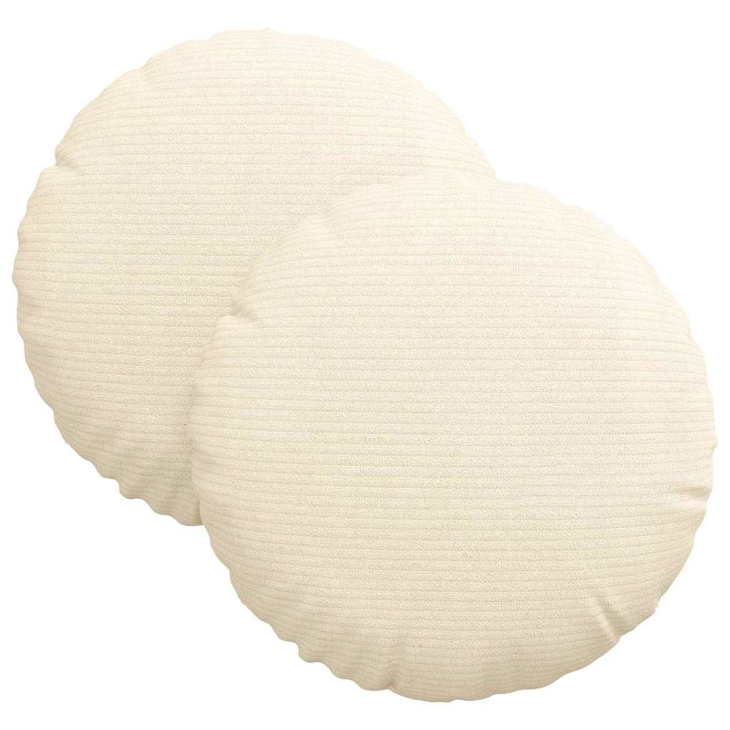 Zitkussens 2 pcs Crème Ø 30 cm Katoen Stof is nu te koop bij PeponiXL, paradijselijk wonen!