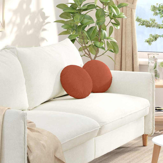 Zitkussens 2 pcs Rood-oranje Ø 30 cm Katoen Stof is nu te koop bij PeponiXL, paradijselijk wonen!