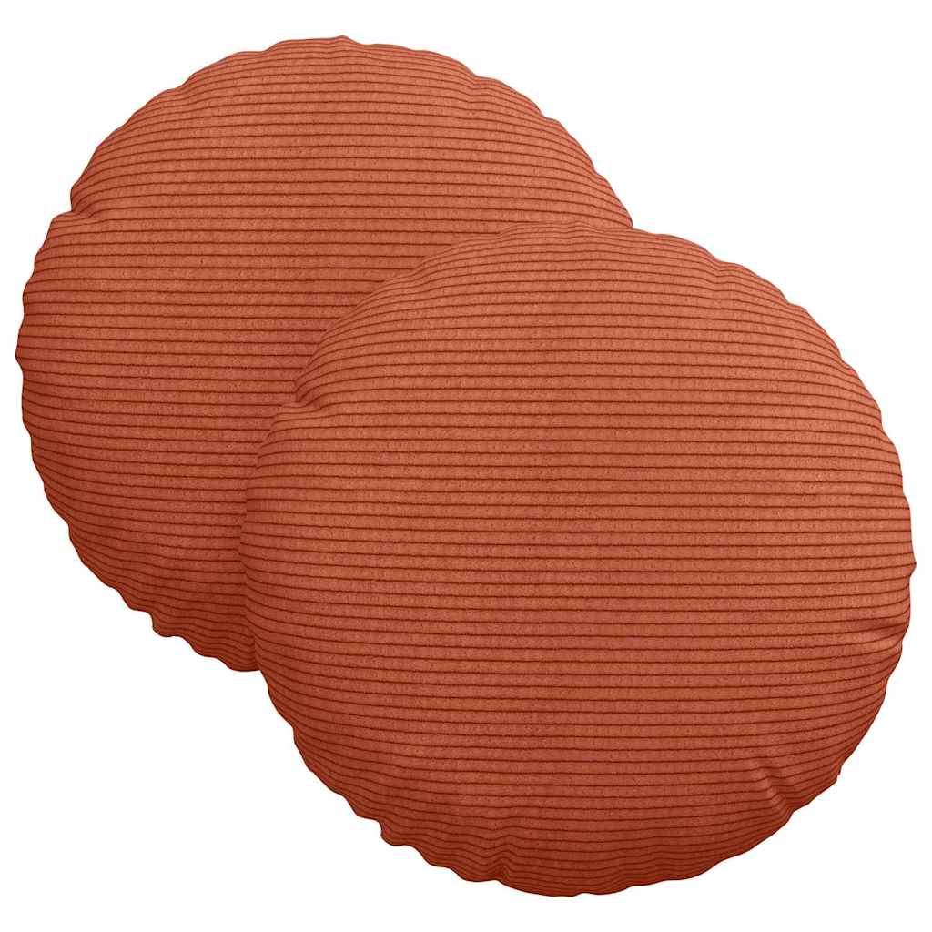 Zitkussens 2 pcs Rood-oranje Ø 30 cm Katoen Stof is nu te koop bij PeponiXL, paradijselijk wonen!