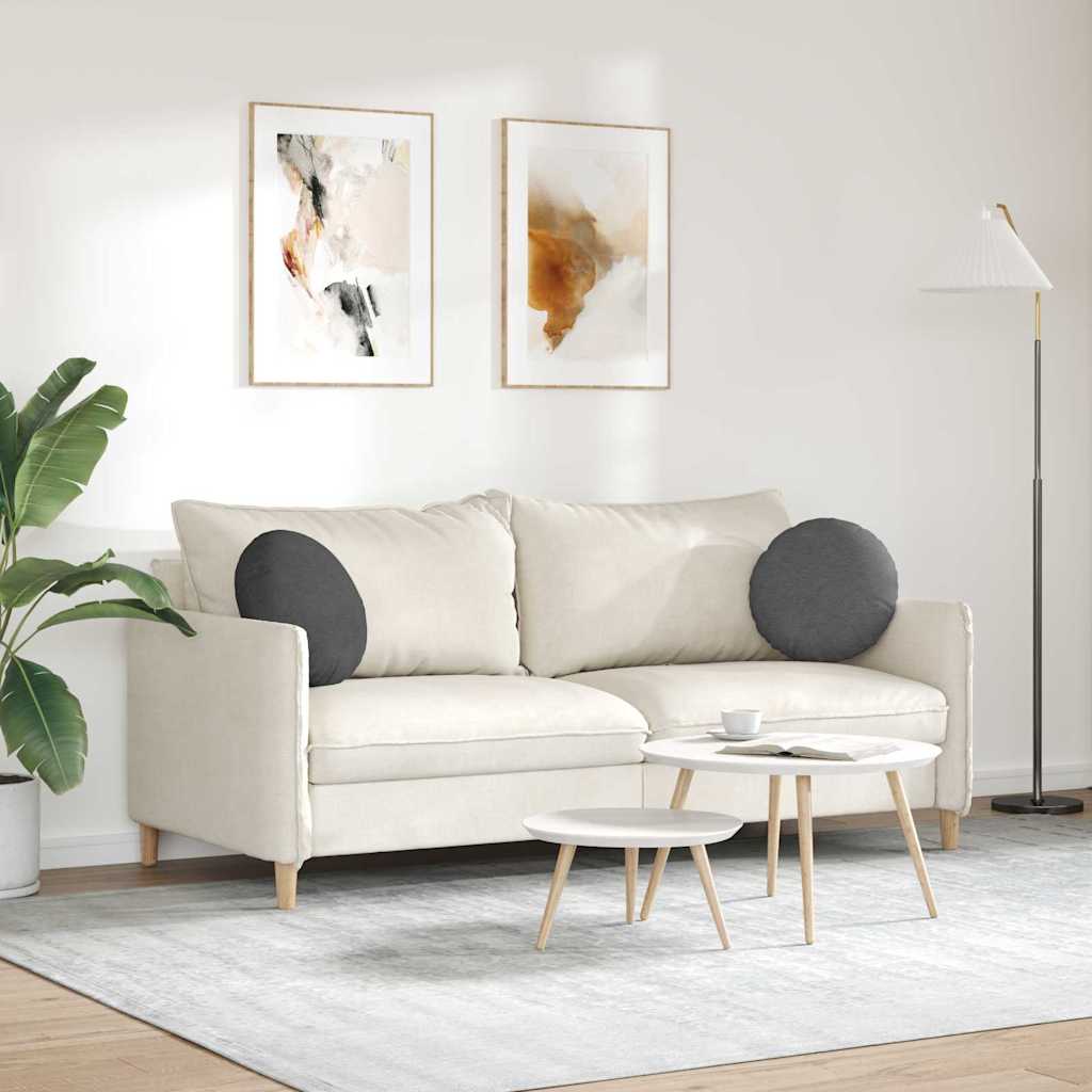 Zitkussens 2 pcs Donkergrijs Ø 40 cm Katoen Stof is nu te koop bij PeponiXL, paradijselijk wonen!