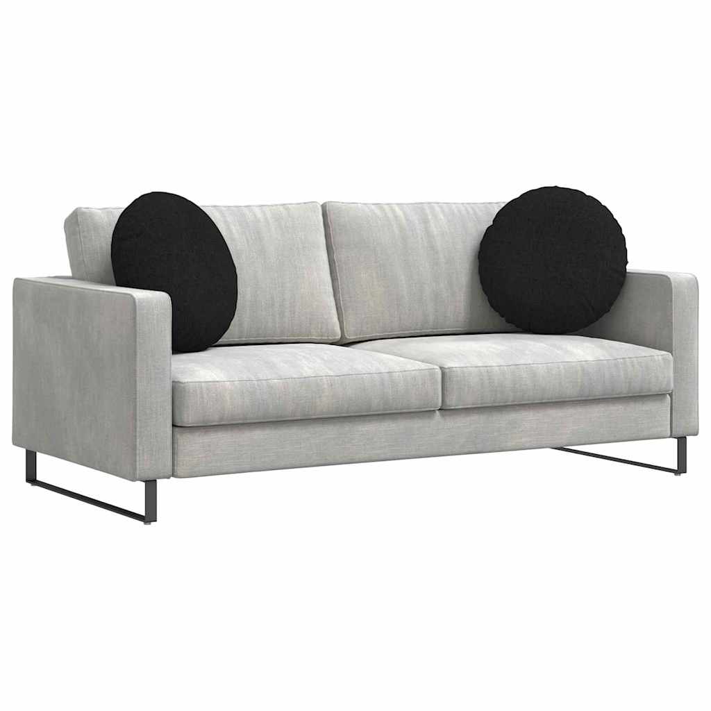 Zitkussens 2 pcs Zwart Ø50 x 19 cm Stof is nu te koop bij PeponiXL, paradijselijk wonen!