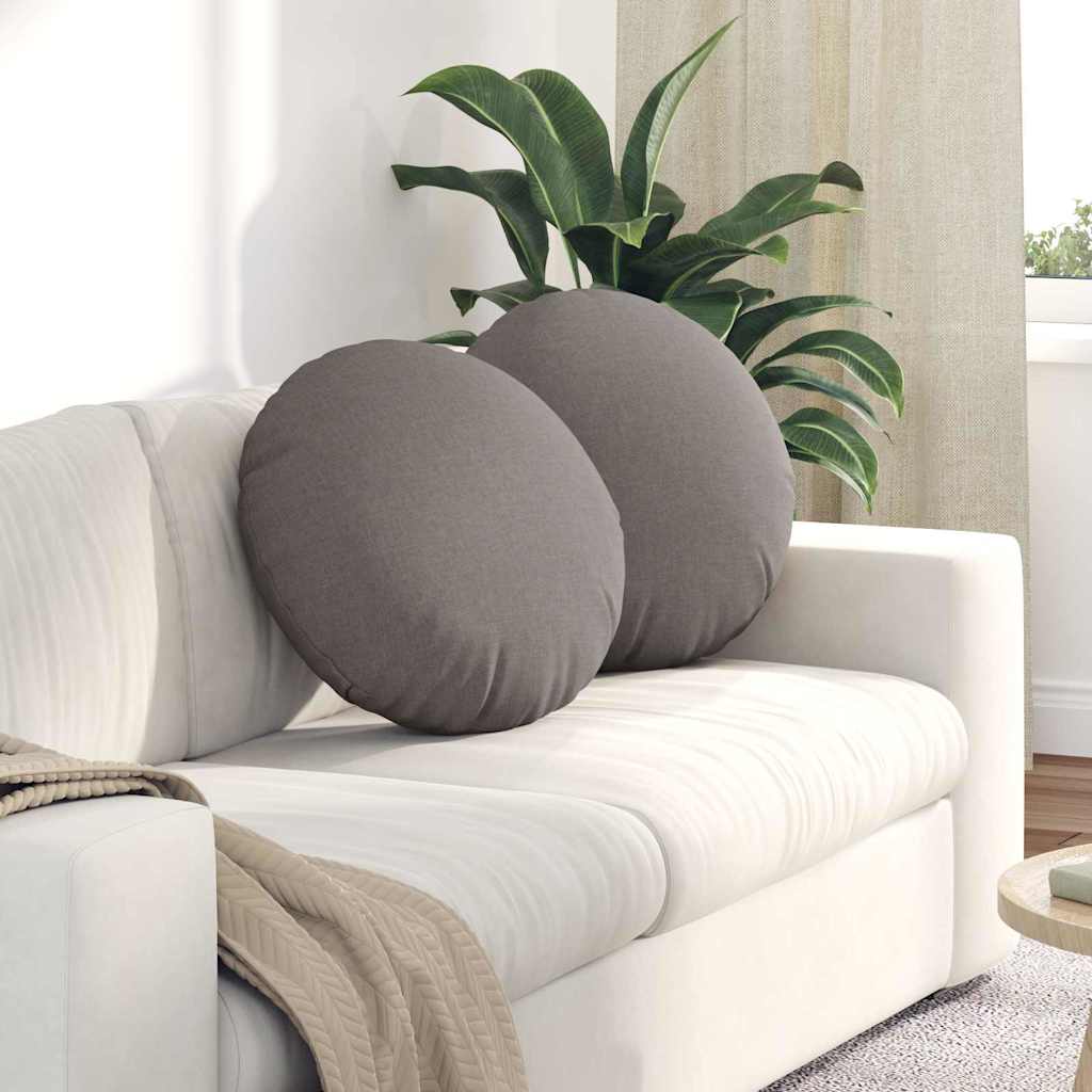 Zitkussens 2 pcs Taupe Ø50 x 19 cm Stof is nu te koop bij PeponiXL, paradijselijk wonen!