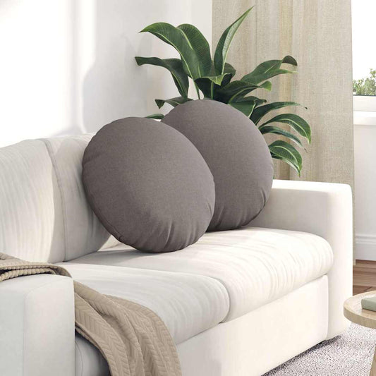 Zitkussens 2 pcs Taupe Ø50 x 19 cm Stof is nu te koop bij PeponiXL, paradijselijk wonen!
