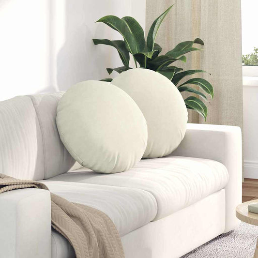Zitkussens 2 stuks Crème Ø 40 x 13 cm Fluweel is nu te koop bij PeponiXL, paradijselijk wonen!