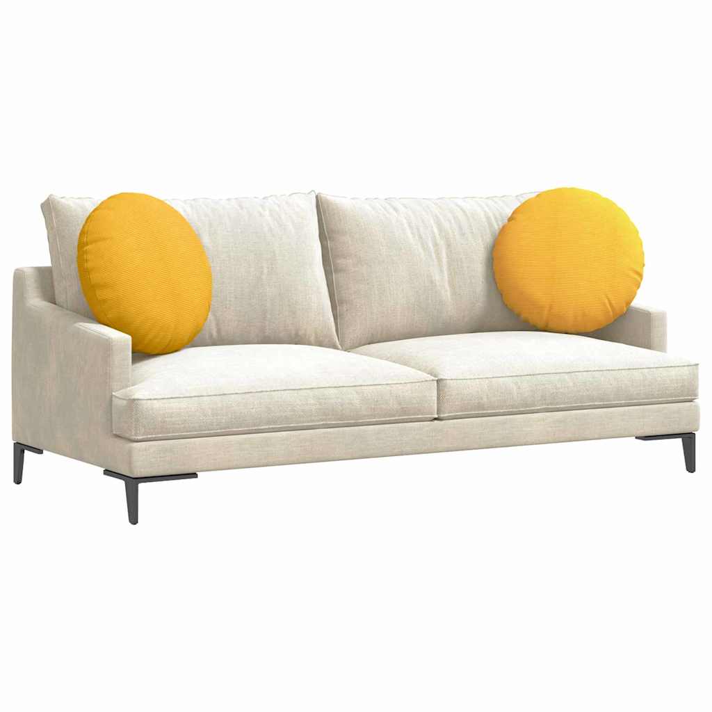 Zitkussens 2 pcs Lichtgeel Ø 50 cm Katoen Stof is nu te koop bij PeponiXL, paradijselijk wonen!