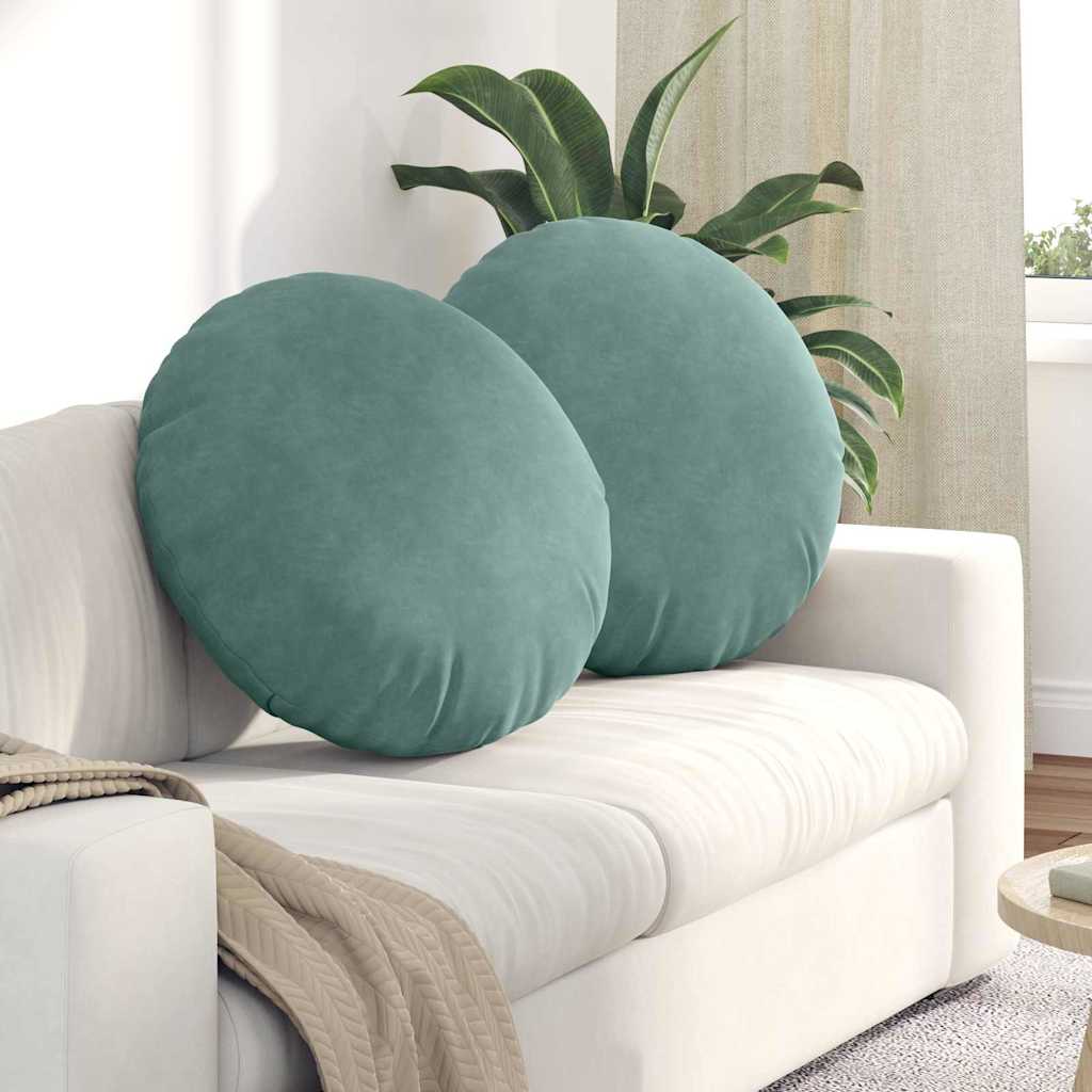 Zitkussens 2 pcs Zeegroen Ø60 x 21 cm Fluweel is nu te koop bij PeponiXL, paradijselijk wonen!
