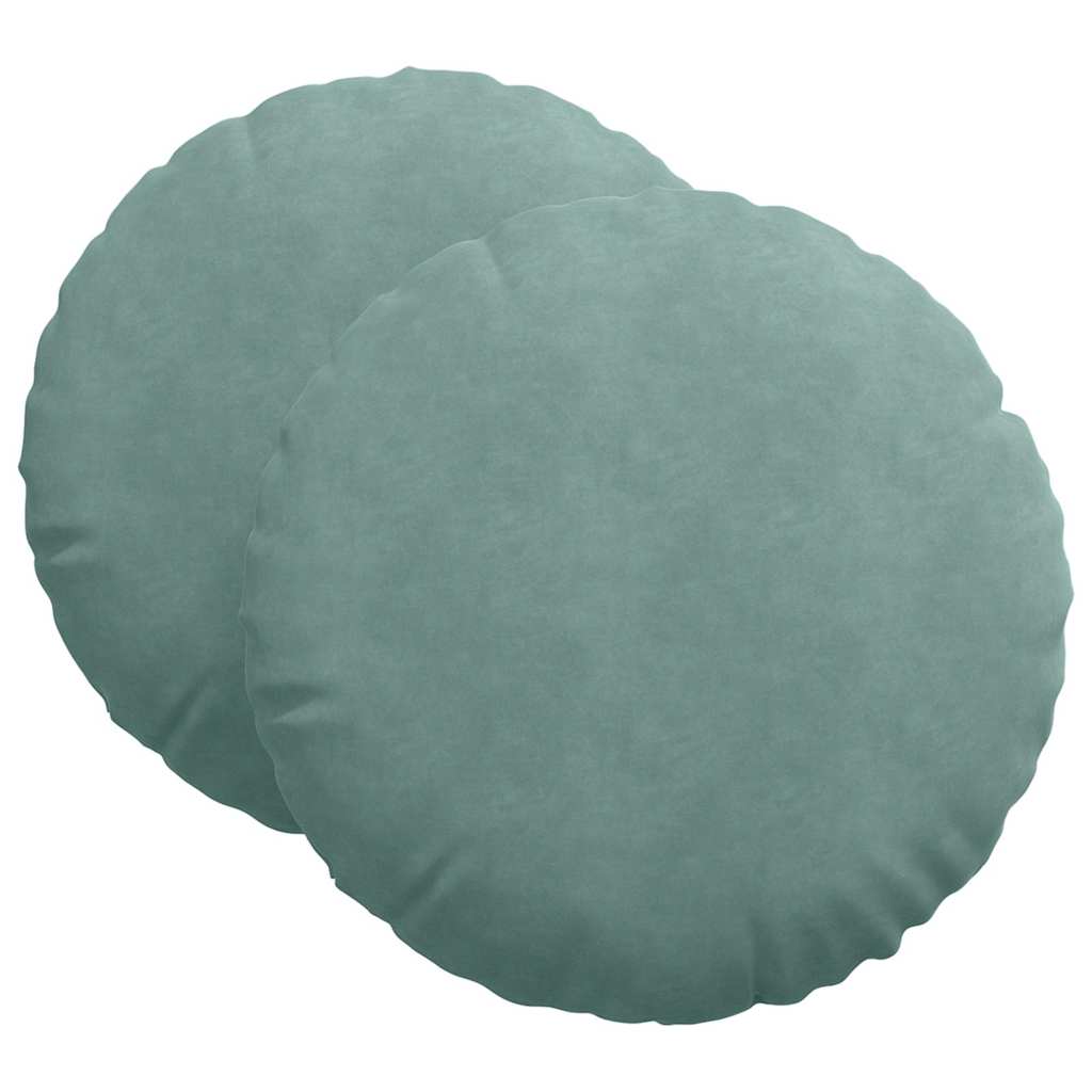 Zitkussens 2 pcs Zeegroen Ø60 x 21 cm Fluweel is nu te koop bij PeponiXL, paradijselijk wonen!