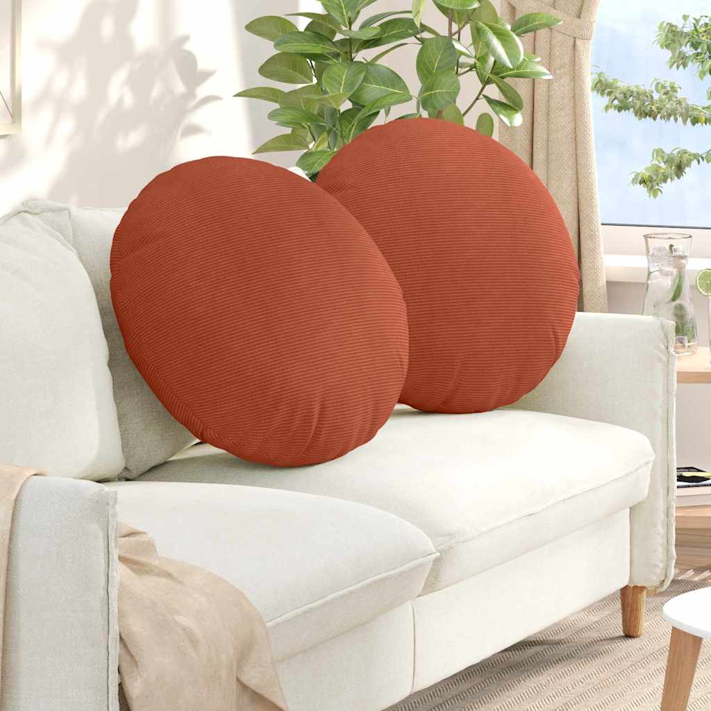 Zitkussens 2 pcs Rood-oranje Ø 60 cm Katoen Stof is nu te koop bij PeponiXL, paradijselijk wonen!