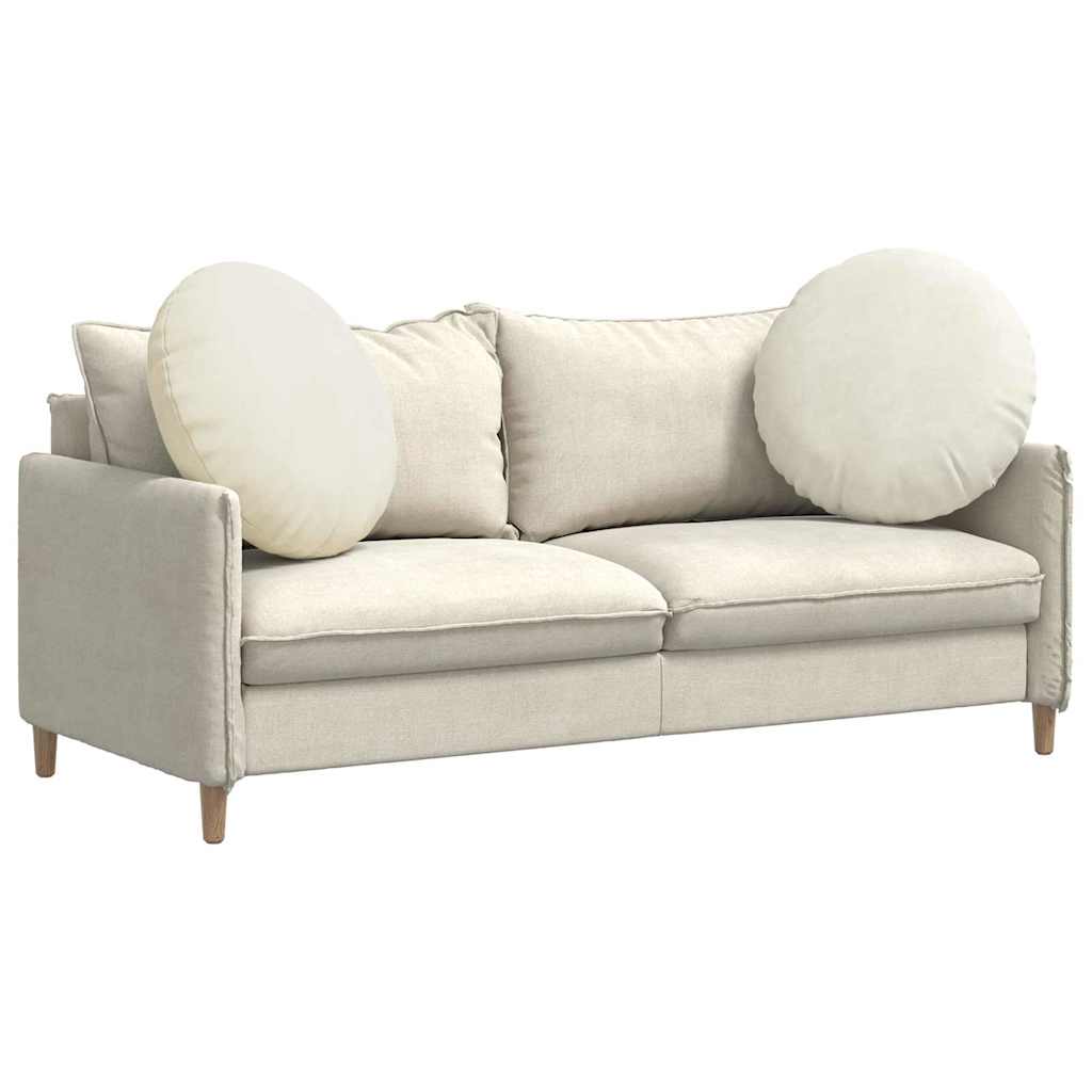 Zitkussens 2 pcs Crème Ø80 x 29 cm Fluweel is nu te koop bij PeponiXL, paradijselijk wonen!