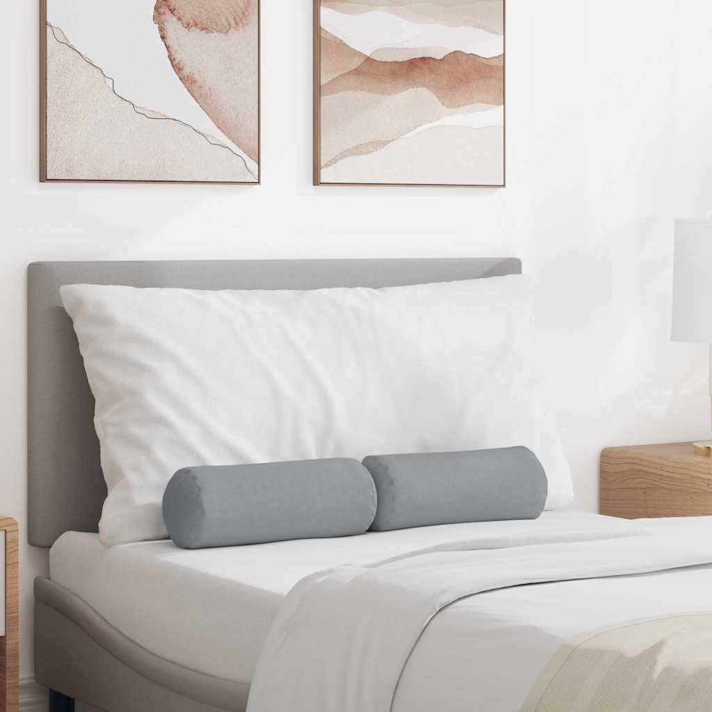 Bolster Kussens 2 stuks Lichtgrijs Ø 15 x 40 cm Stof is nu te koop bij PeponiXL, paradijselijk wonen!