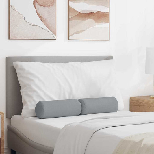 Bolster Kussens 2 stuks Lichtgrijs Ø 15 x 40 cm Stof is nu te koop bij PeponiXL, paradijselijk wonen!