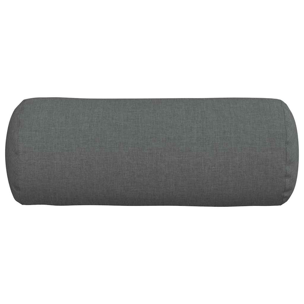 Bolster Kussens 2 stuks Donkergrijs Ø 15 x 40 cm Stof is nu te koop bij PeponiXL, paradijselijk wonen!