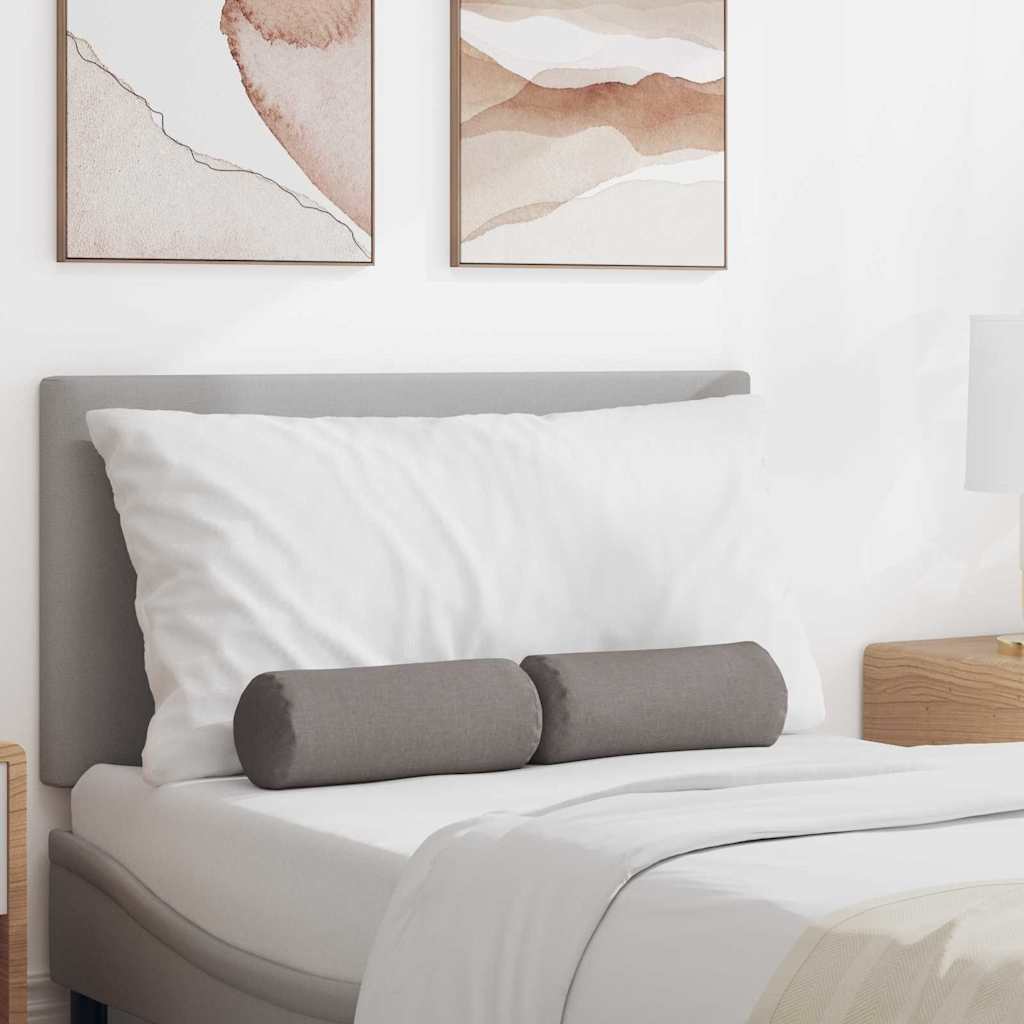 Bolster Kussens 2 stuks Taupe Ø 15 x 40 cm Stof is nu te koop bij PeponiXL, paradijselijk wonen!