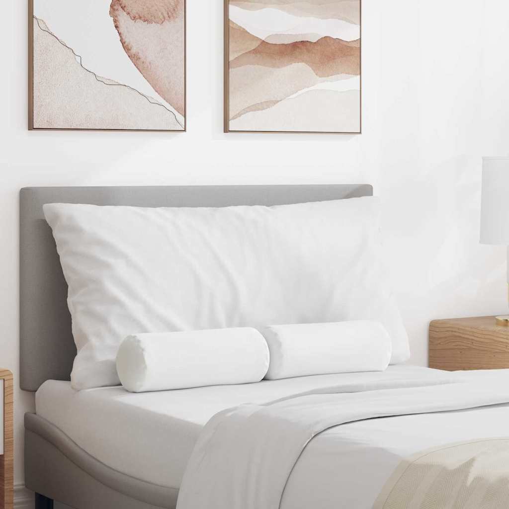 Bolster Kussens 2 stuks Wit Ø 15 x 40 cm Stof is nu te koop bij PeponiXL, paradijselijk wonen!