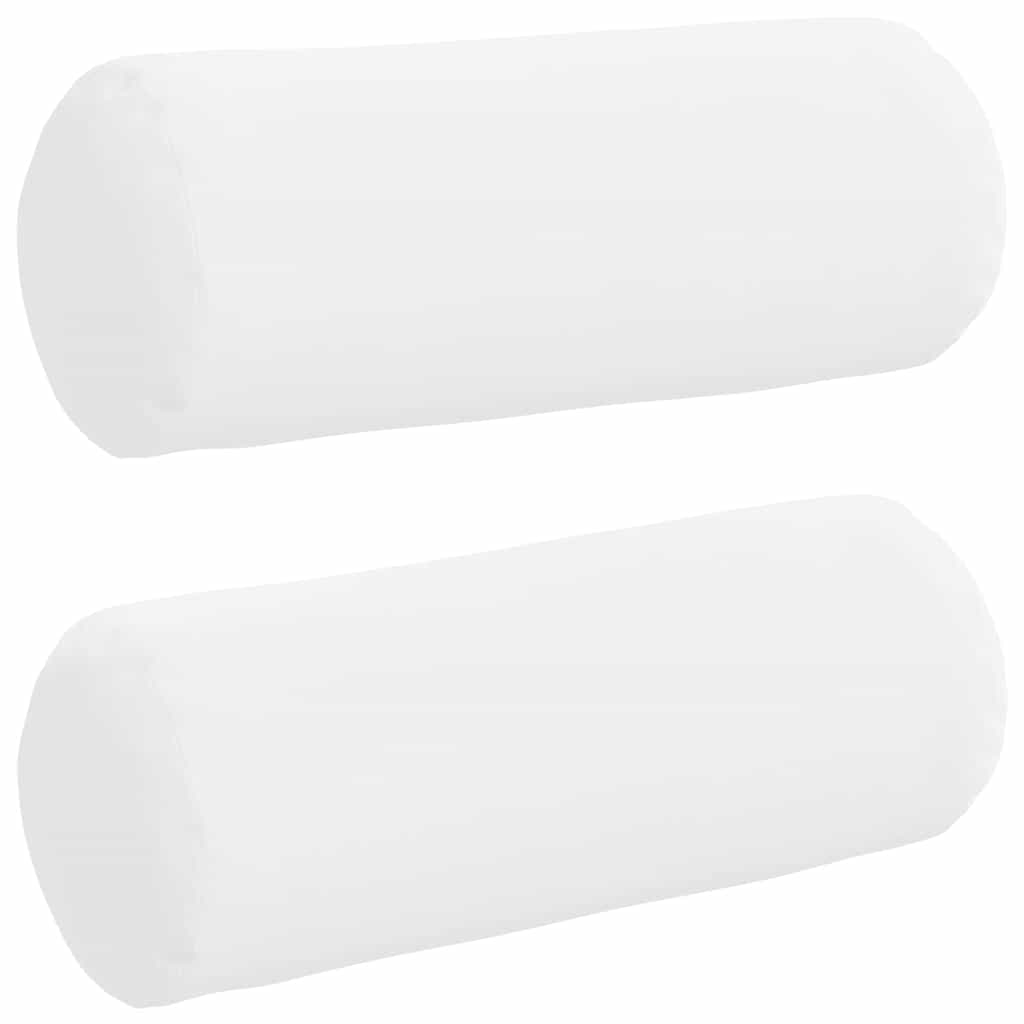 Bolster Kussens 2 stuks Wit Ø 15 x 40 cm Stof is nu te koop bij PeponiXL, paradijselijk wonen!