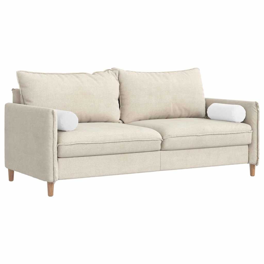 Bolster Kussens 2 stuks Wit Ø 15 x 40 cm Stof is nu te koop bij PeponiXL, paradijselijk wonen!