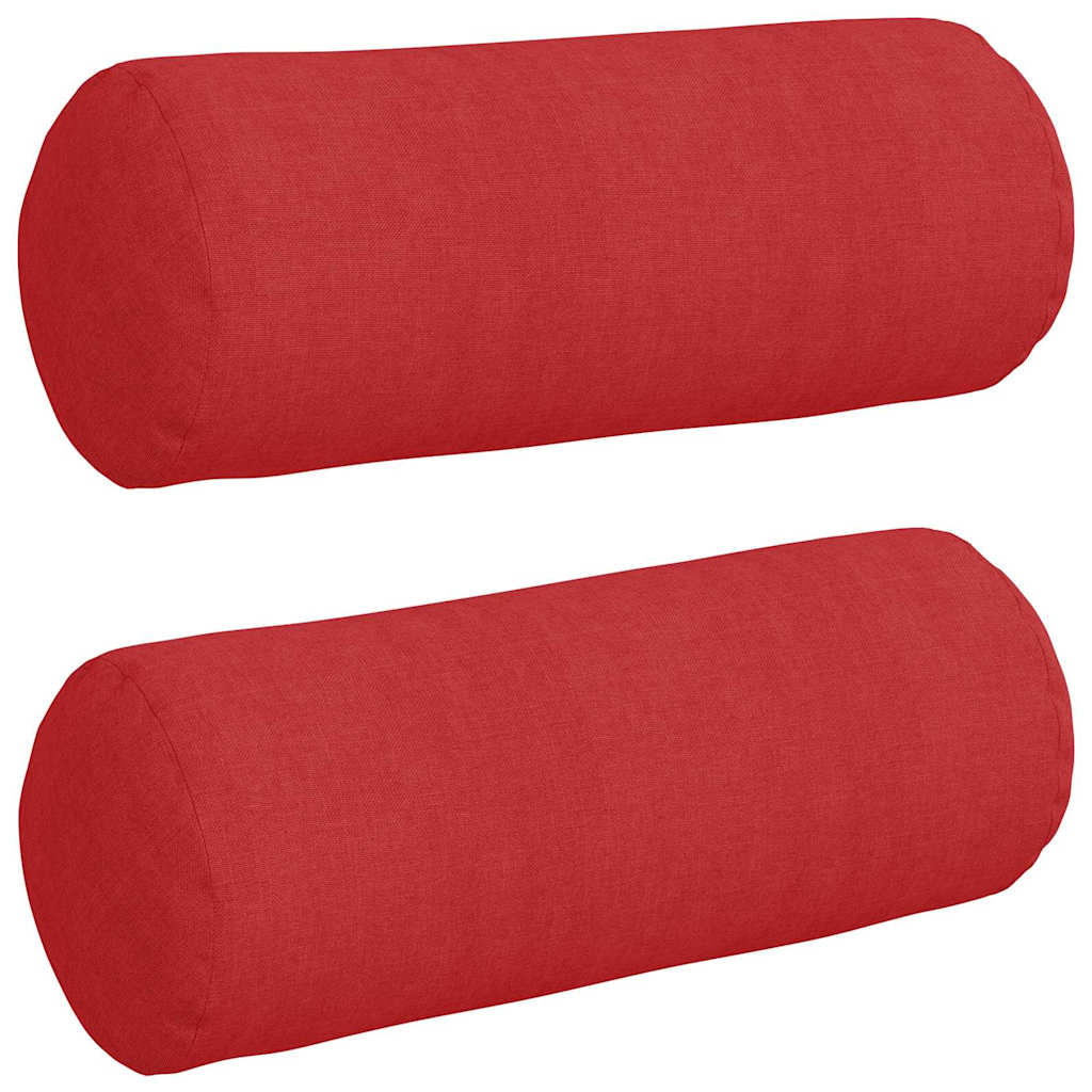 Bolster Kussens 2 stuks Rood Ø 15 x 40 cm Stof is nu te koop bij PeponiXL, paradijselijk wonen!