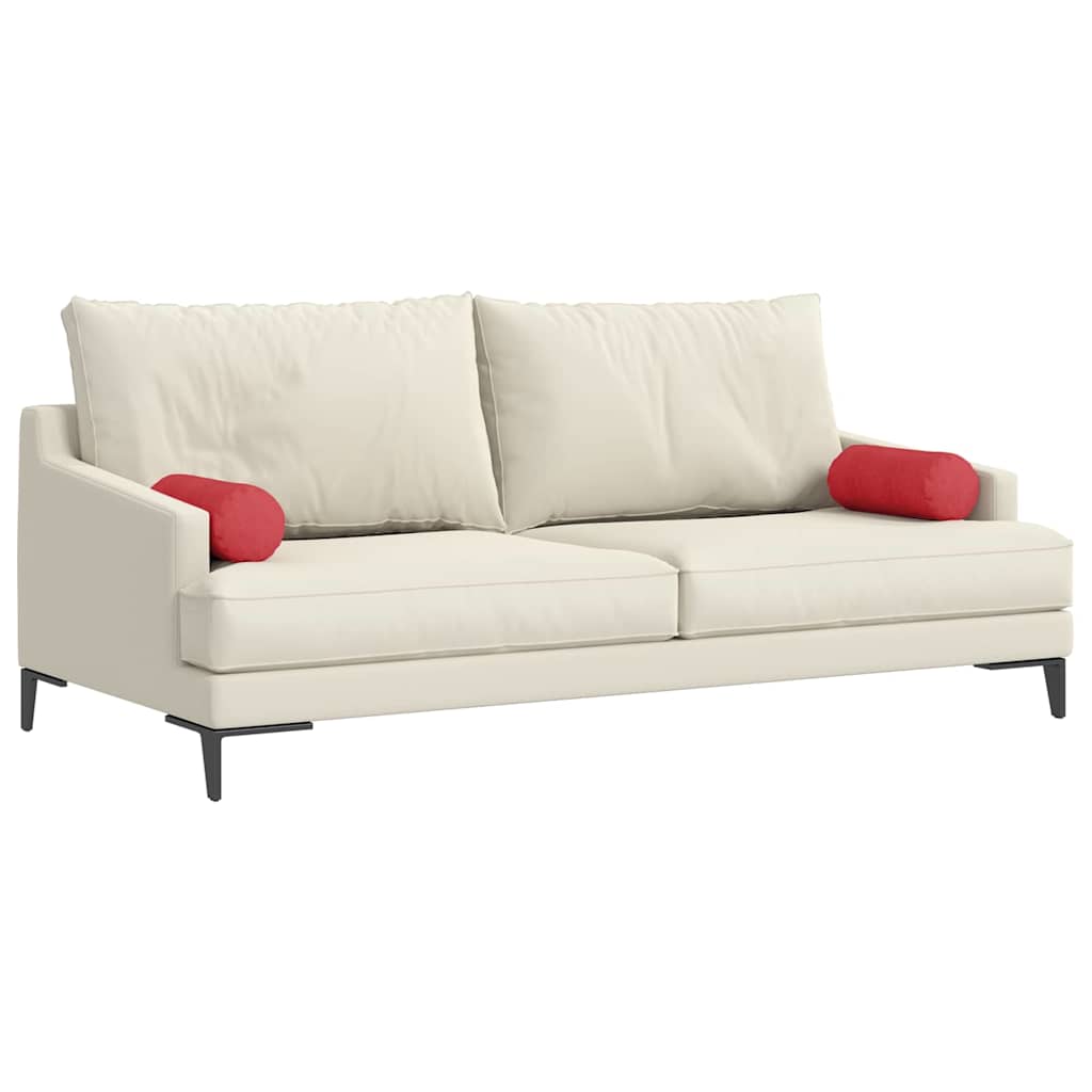 Bolster Kussens 2 stuks Rood Ø 15 x 40 cm Stof is nu te koop bij PeponiXL, paradijselijk wonen!