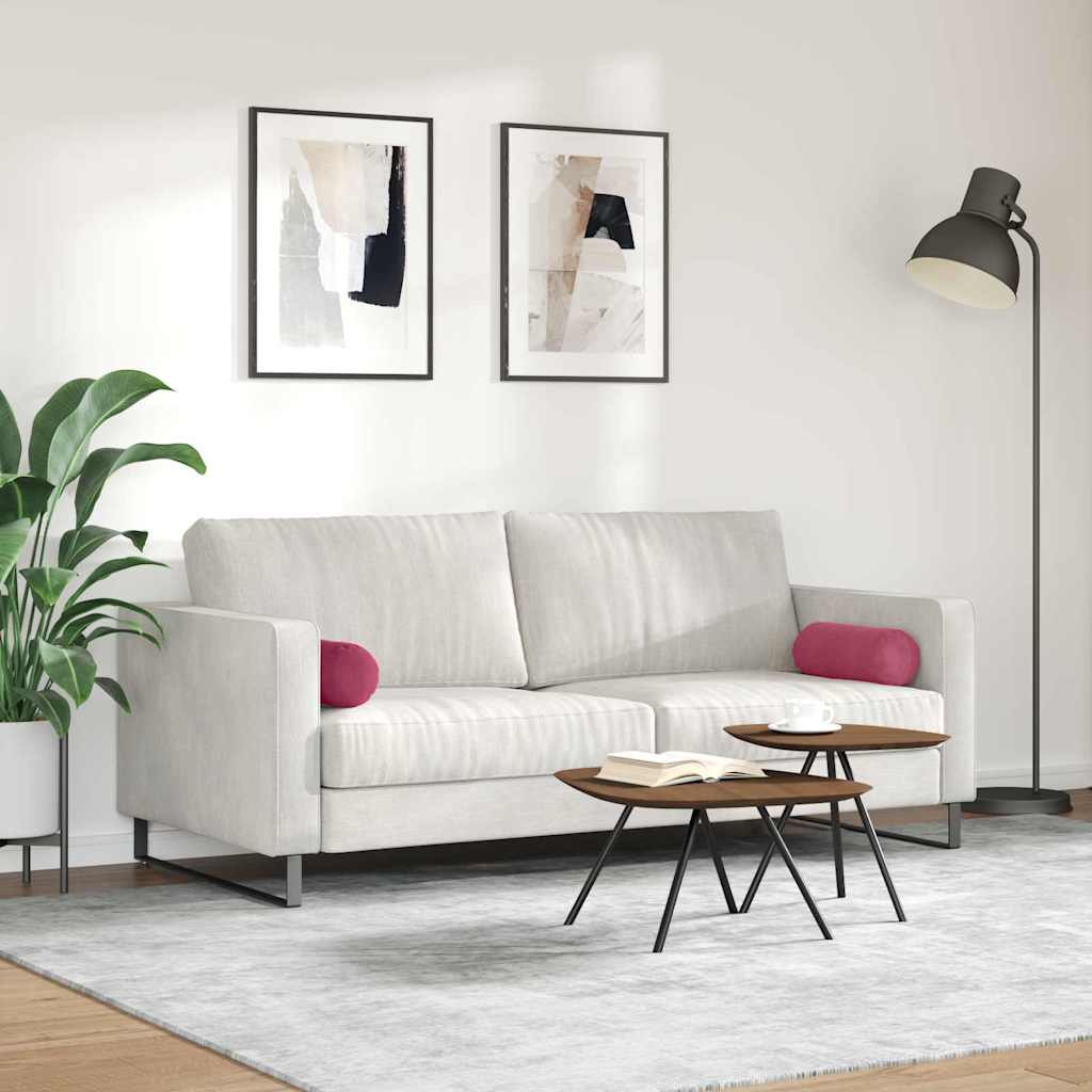 Bolster Kussens 2 stuks Wijnrood Ø 15 x 40 cm Cordstof is nu te koop bij PeponiXL, paradijselijk wonen!