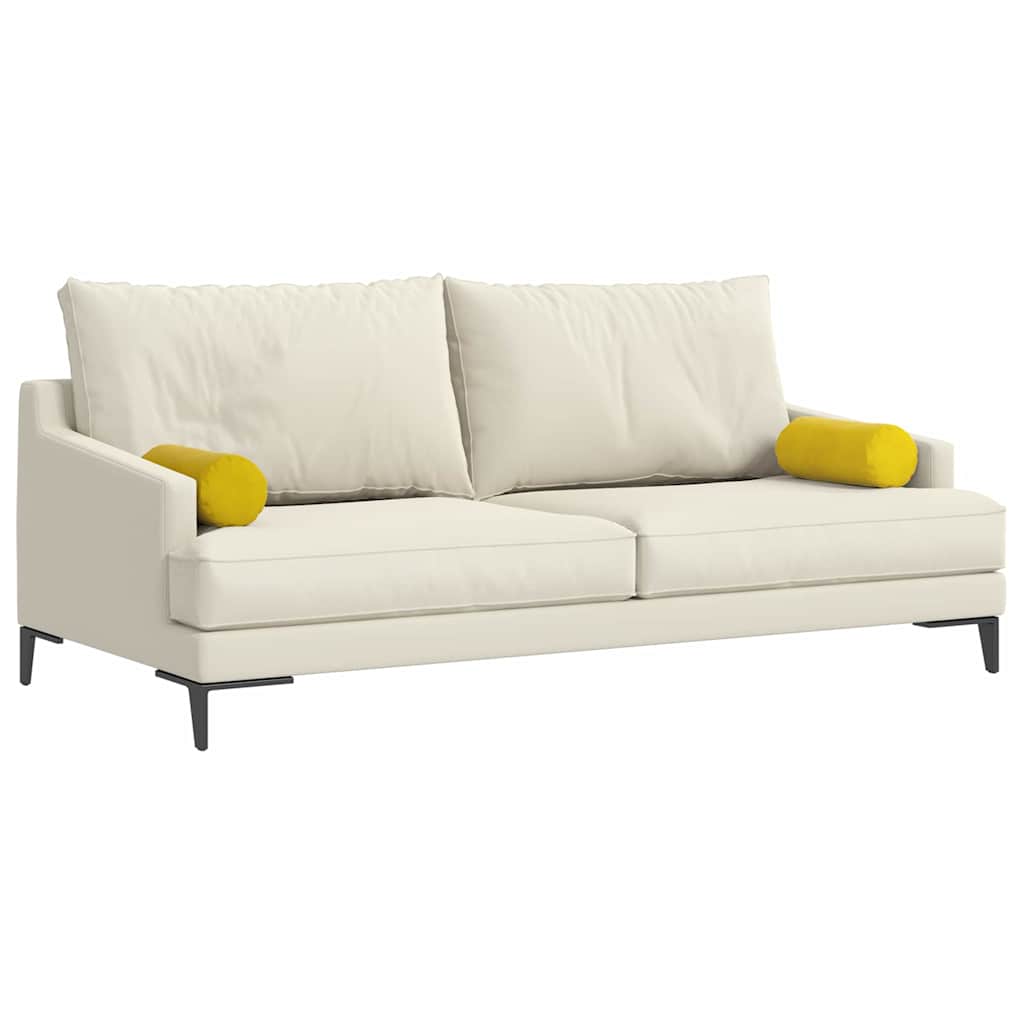 Bolster Kussens 2 stuks Geel Ø 15 x 40 cm Cordstof is nu te koop bij PeponiXL, paradijselijk wonen!