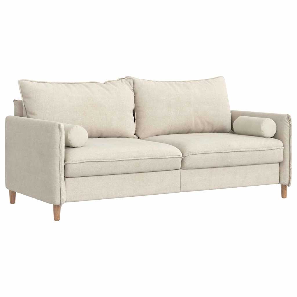 Bolster Kussens 2 stuks Crème Ø 15 x 40 cm Cordstof is nu te koop bij PeponiXL, paradijselijk wonen!