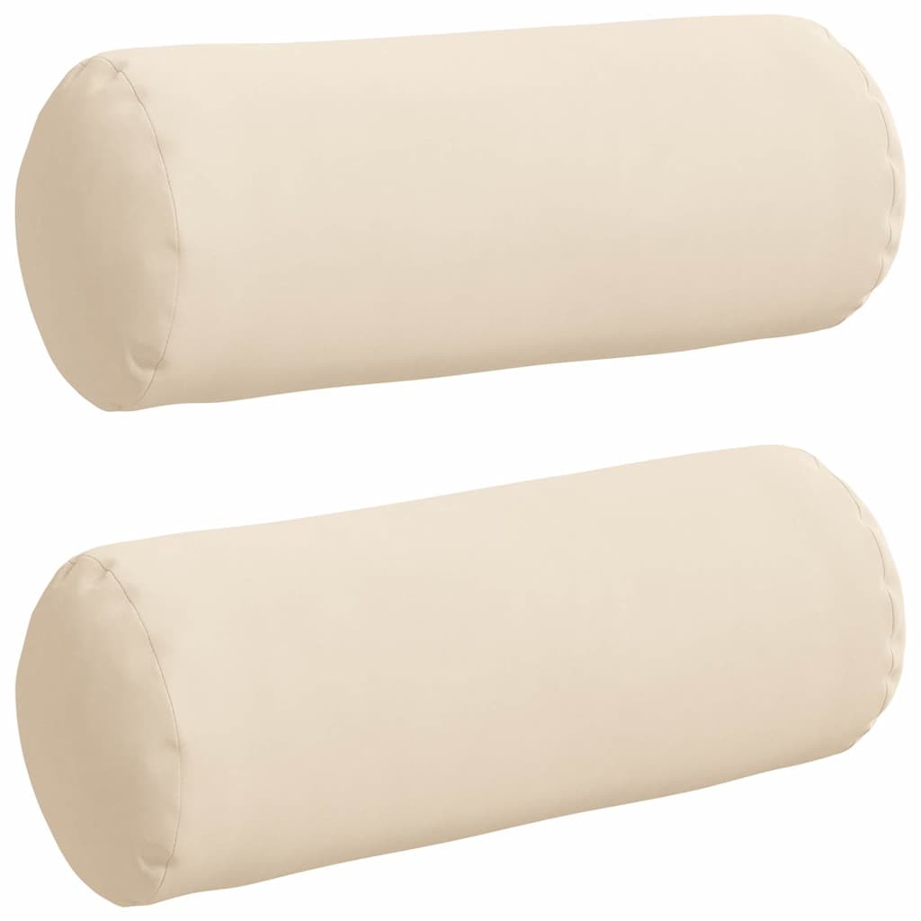 Bolster Kussens 2 stuks Beige Ø 15 x 40 cm Microvezel Stof is nu te koop bij PeponiXL, paradijselijk wonen!