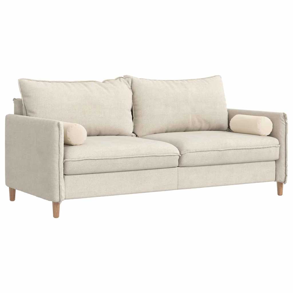 Bolster Kussens 2 stuks Beige Ø 15 x 40 cm Microvezel Stof is nu te koop bij PeponiXL, paradijselijk wonen!