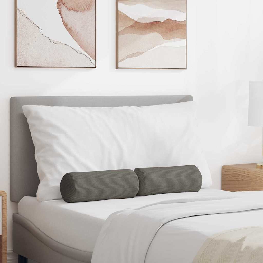 Bolster Kussens 2 pcs Lichtgrijs Ø 15 x 40 cm Katoen Stof is nu te koop bij PeponiXL, paradijselijk wonen!
