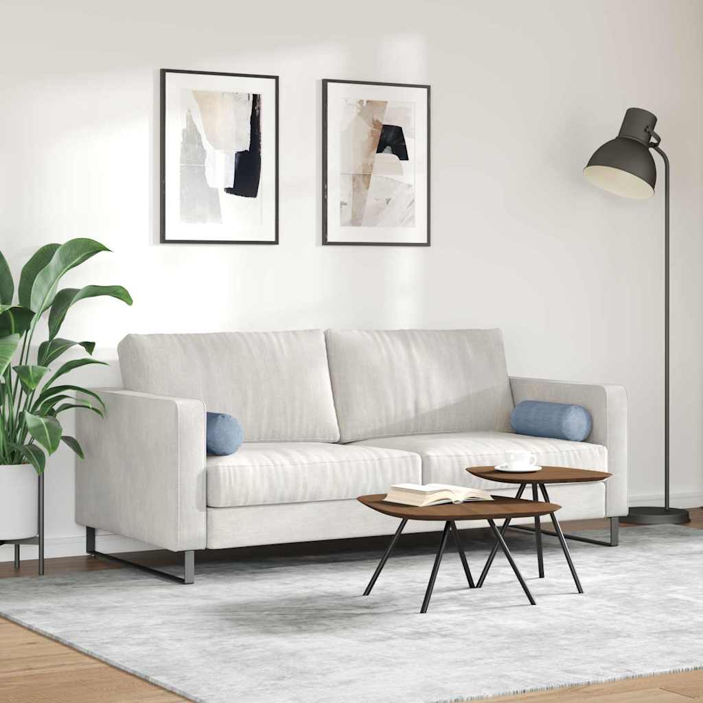 Bolster Kussens 2 stuks Blauw Ø 15 x 40 cm Cordstof is nu te koop bij PeponiXL, paradijselijk wonen!