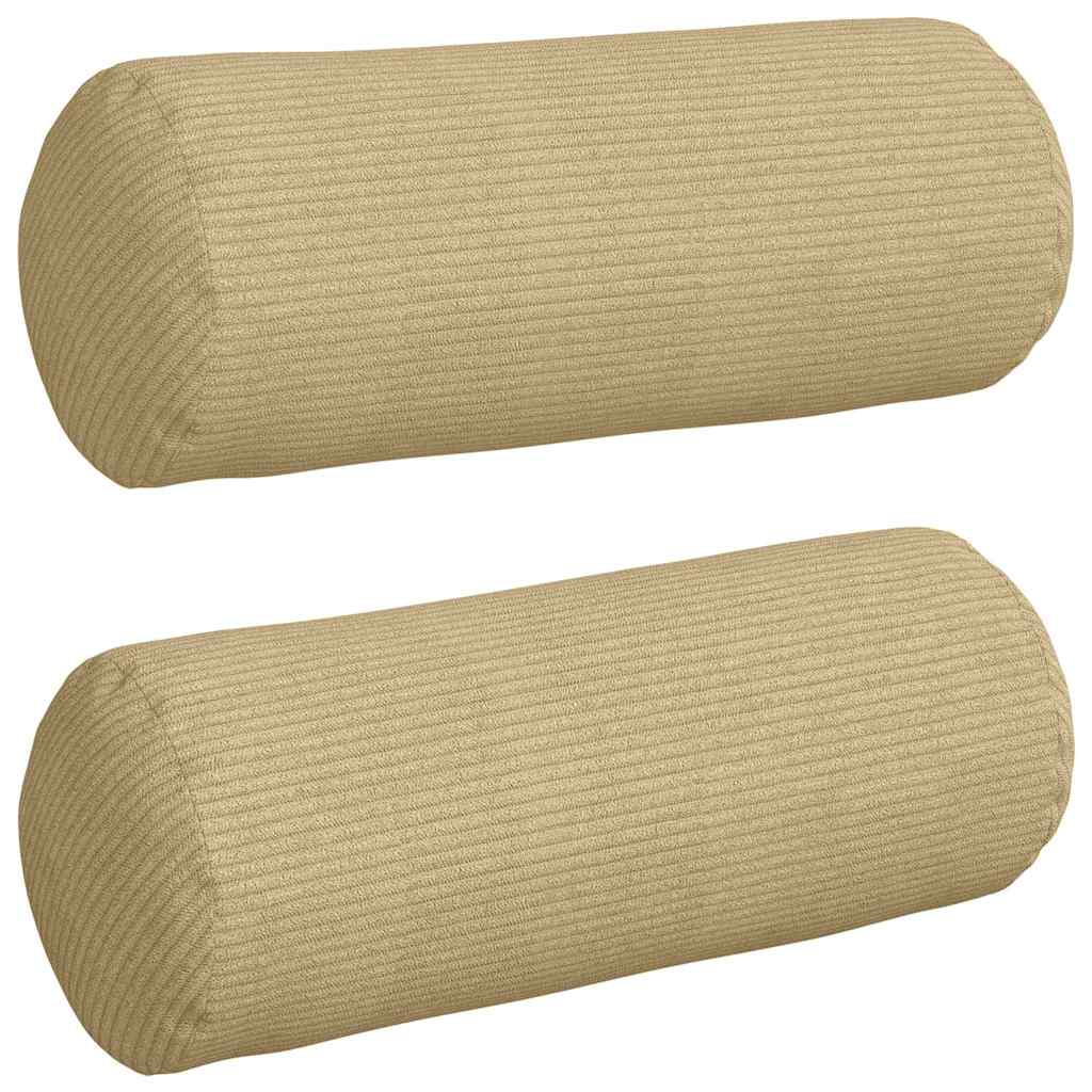 Bolster Kussens 2 stuks Grijs groen Ø 15 x 40 cm Cordstof is nu te koop bij PeponiXL, paradijselijk wonen!