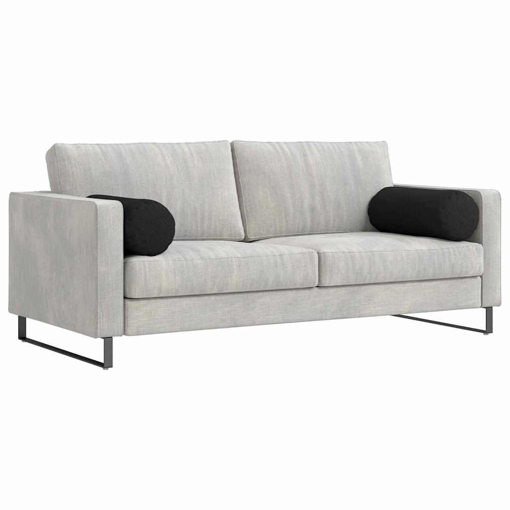 Bolster Kussens 2 stuks Zwart Ø 25 x 70 cm Stof is nu te koop bij PeponiXL, paradijselijk wonen!