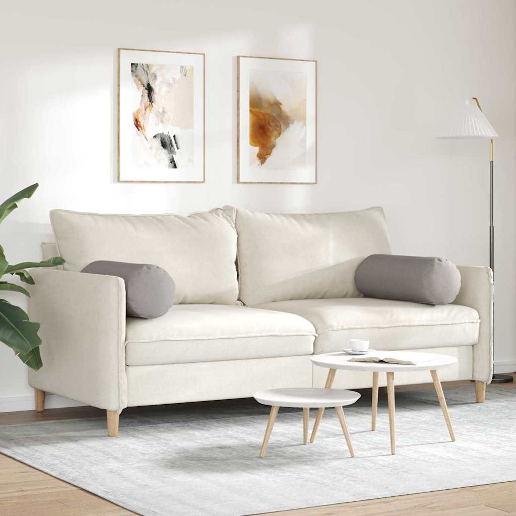 Bolster Kussens 2 stuks Taupe Ø 25 x 70 cm Stof is nu te koop bij PeponiXL, paradijselijk wonen!