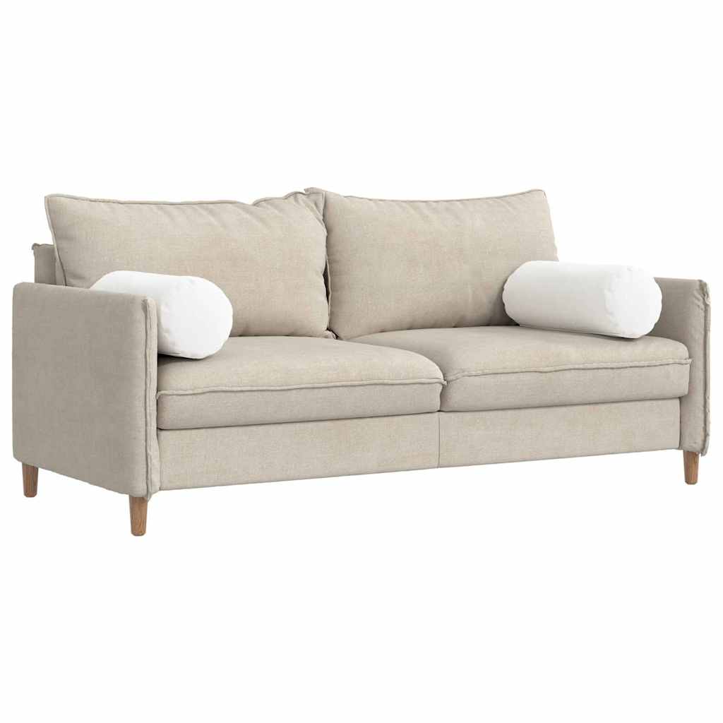 Bolster Kussens 2 stuks Wit Ø 25 x 70 cm Stof is nu te koop bij PeponiXL, paradijselijk wonen!