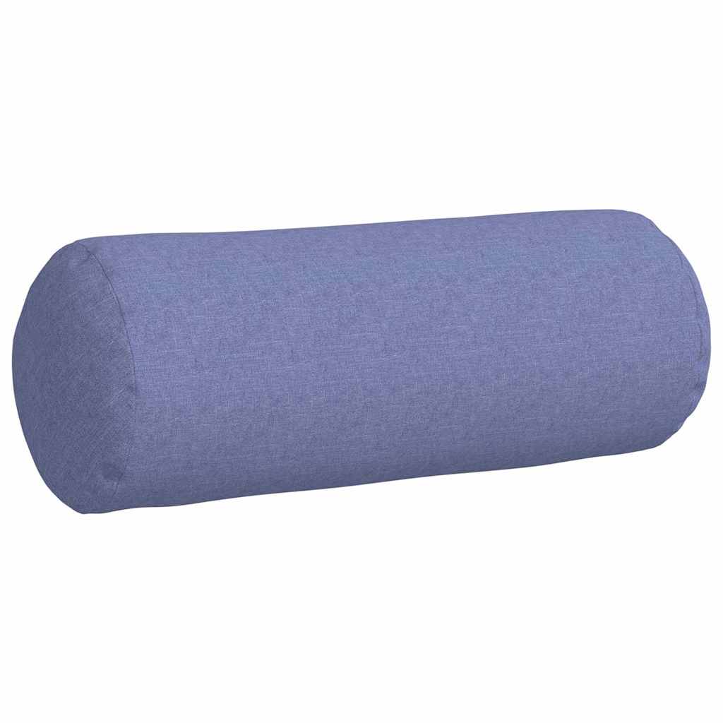Bolster Kussens 2 stuks Jeans Blauw Ø 25 x 70 cm Stof is nu te koop bij PeponiXL, paradijselijk wonen!