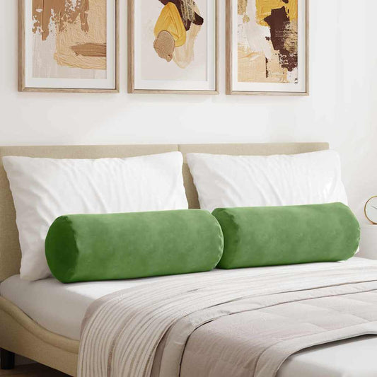 Bolster Kussens 2 stuks Lichtgroen Ø 25 x 70 cm Cordstof is nu te koop bij PeponiXL, paradijselijk wonen!