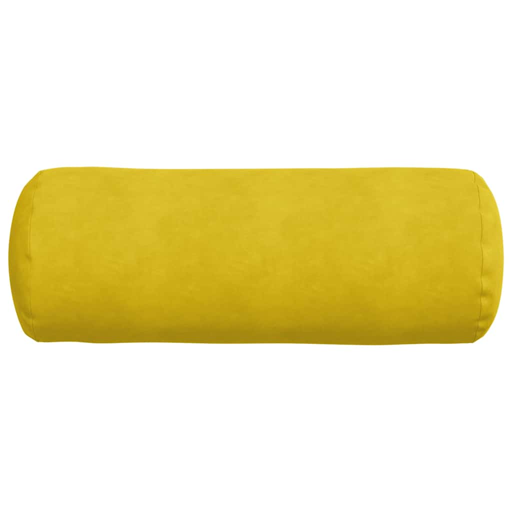 Bolster Kussens 2 stuks Geel Ø 25 x 70 cm Cordstof is nu te koop bij PeponiXL, paradijselijk wonen!
