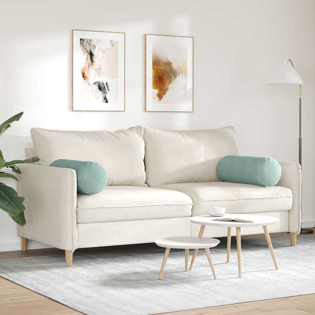 Bolster Kussens 2 stuks Zeegroen Ø 25 x 70 cm Cordstof is nu te koop bij PeponiXL, paradijselijk wonen!