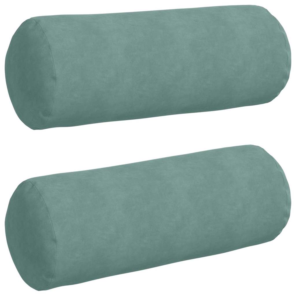 Bolster Kussens 2 stuks Zeegroen Ø 25 x 70 cm Cordstof is nu te koop bij PeponiXL, paradijselijk wonen!