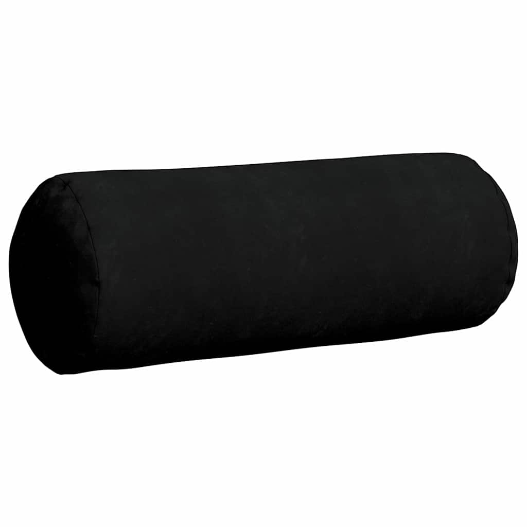 Bolster Kussens 2 stuks Zwart Ø 25 x 70 cm Microvezel Stof is nu te koop bij PeponiXL, paradijselijk wonen!