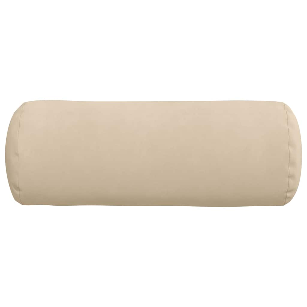 Bolster Kussens 2 stuks Crème Ø 25 x 70 cm Microvezel Stof is nu te koop bij PeponiXL, paradijselijk wonen!