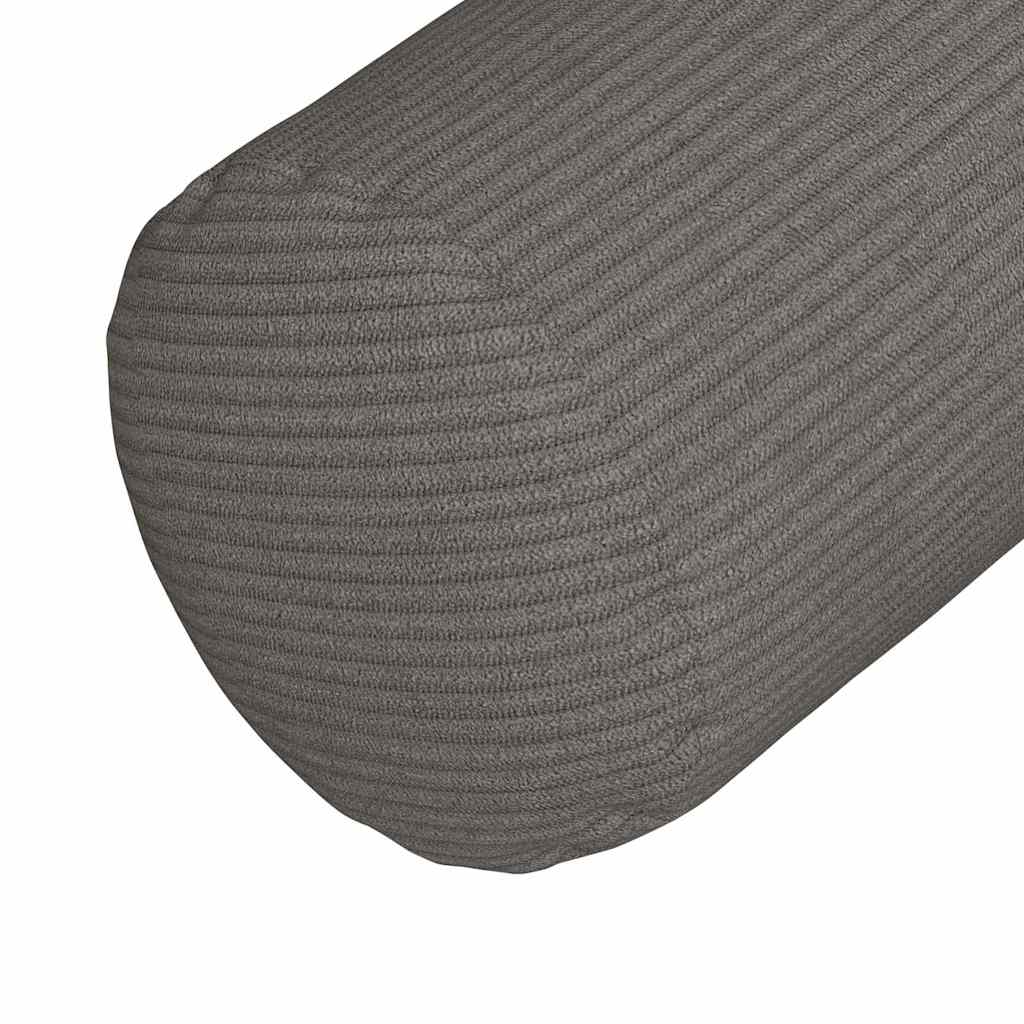 Bolster Kussens 2 stuks Lichtgrijs Ø 25 x 70 cm Cordstof is nu te koop bij PeponiXL, paradijselijk wonen!
