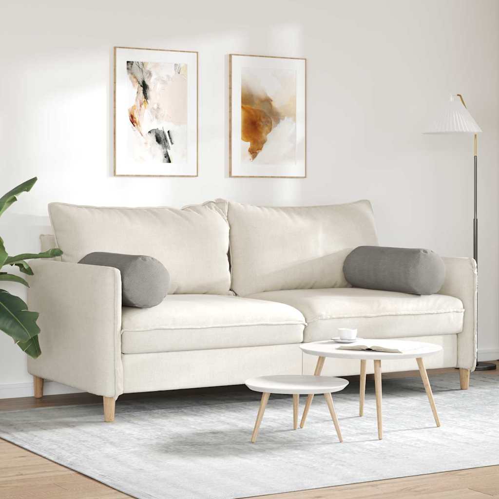 Bolster Kussens 2 stuks Lichtgrijs Ø 25 x 70 cm Cordstof is nu te koop bij PeponiXL, paradijselijk wonen!