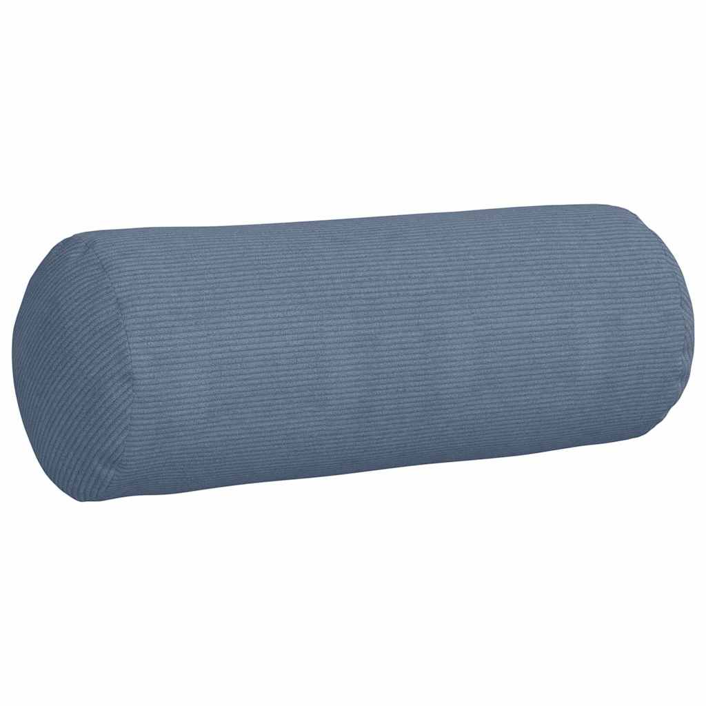 Bolster Kussens 2 stuks Blauw Ø 25 x 70 cm Cordstof is nu te koop bij PeponiXL, paradijselijk wonen!
