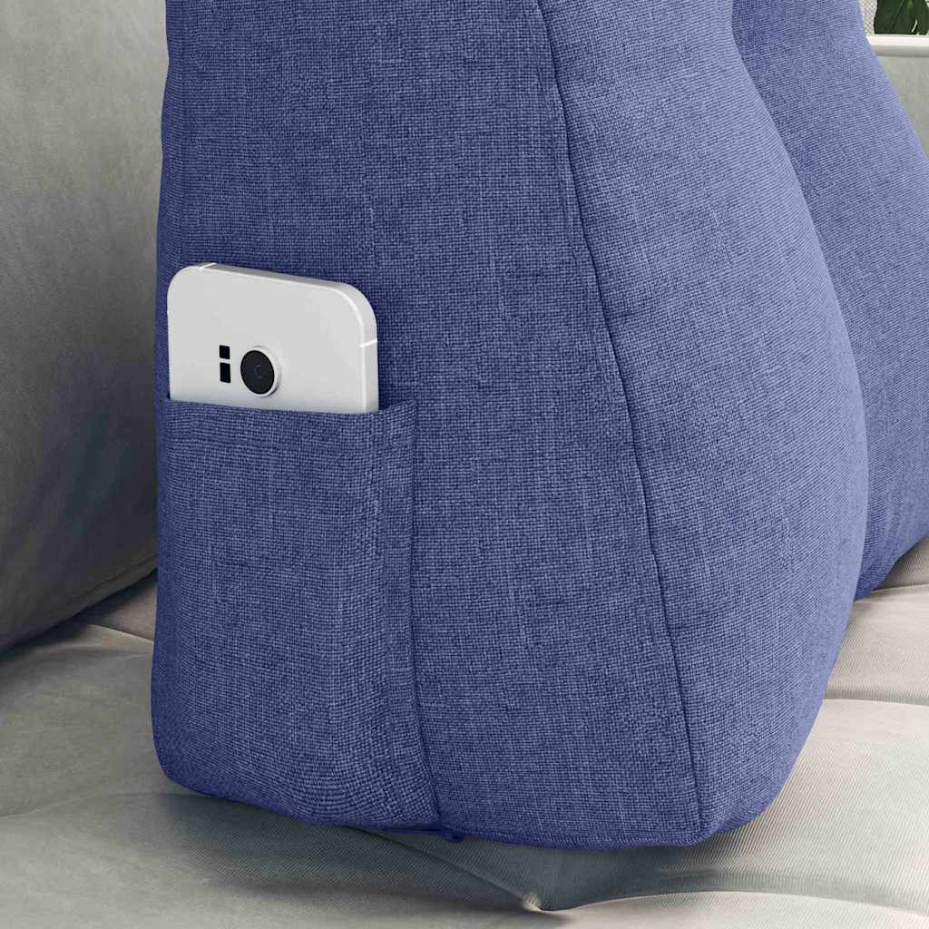 Rugkussen Jeans Blauw 45 x 24 x 50 cm Stof is nu te koop bij PeponiXL, paradijselijk wonen!