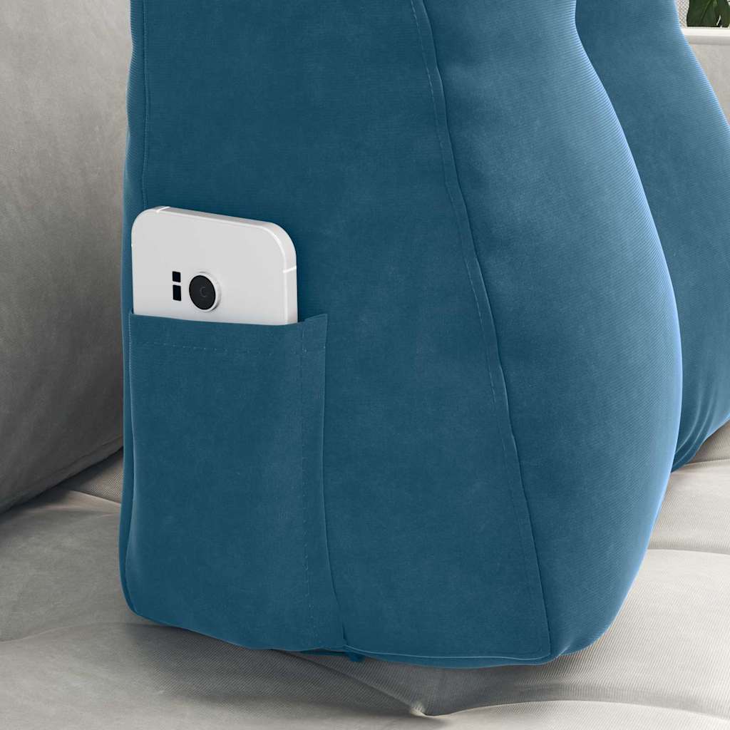 Rugkussen Blauw 45 x 24 x 50 cm Fluweel is nu te koop bij PeponiXL, paradijselijk wonen!