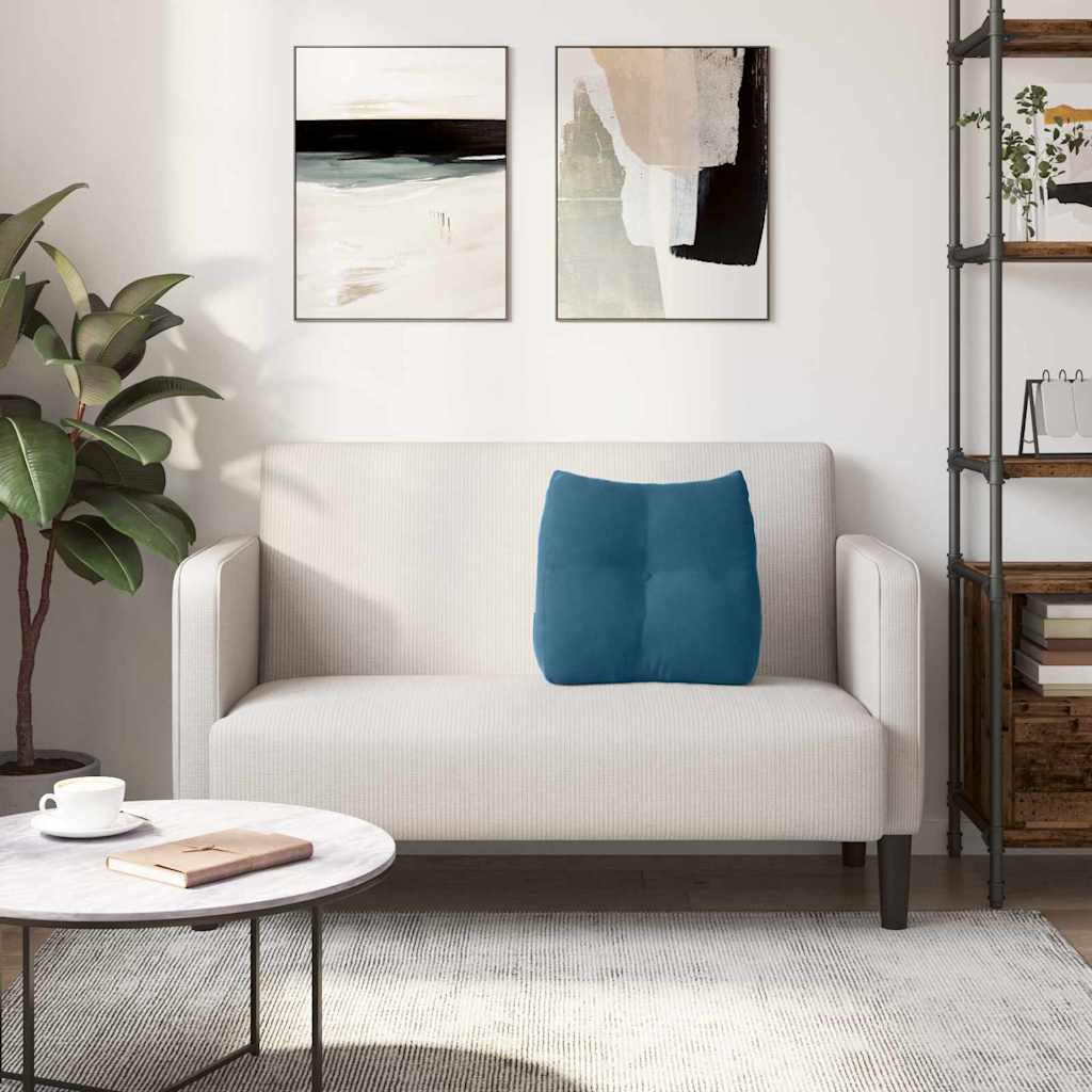Rugkussen Blauw 45 x 24 x 50 cm Fluweel is nu te koop bij PeponiXL, paradijselijk wonen!