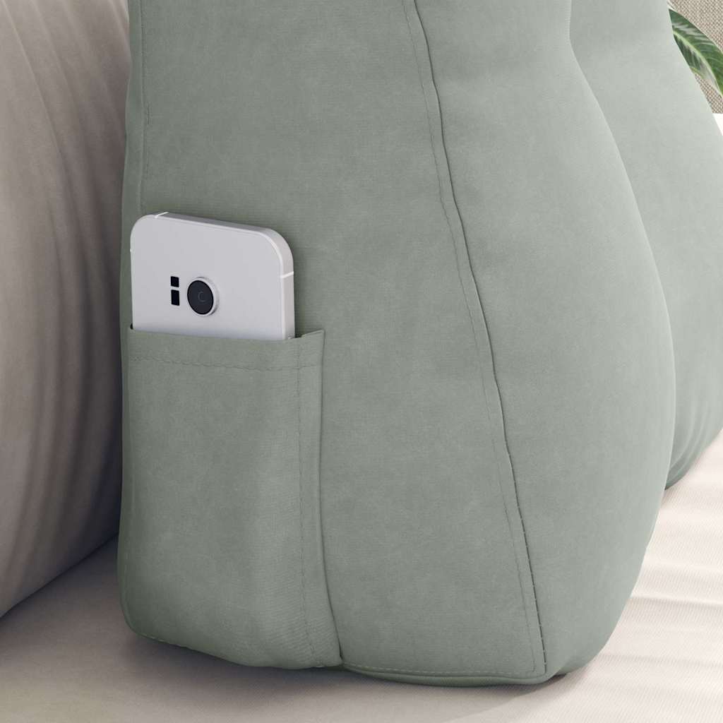 Rugkussen Lichtgrijs 45 x 24 x 50 cm Fluweel is nu te koop bij PeponiXL, paradijselijk wonen!