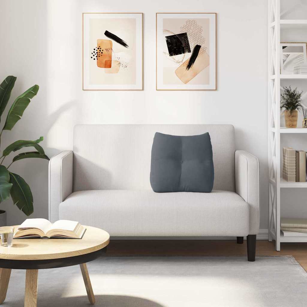 Rugkussen Donkergrijs 45 x 24 x 50 cm Fluweel is nu te koop bij PeponiXL, paradijselijk wonen!