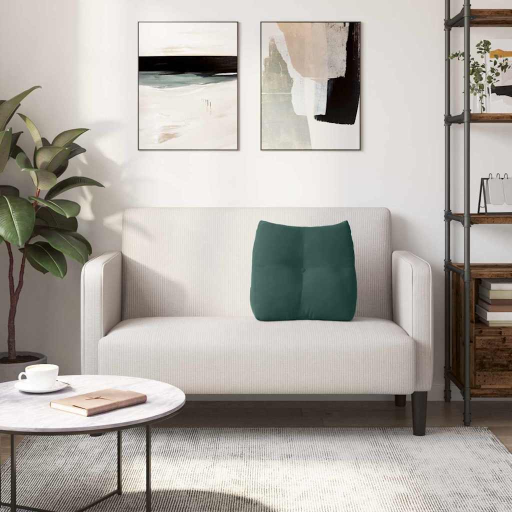 Rugkussen Donkergroen 45 x 24 x 50 cm Fluweel is nu te koop bij PeponiXL, paradijselijk wonen!